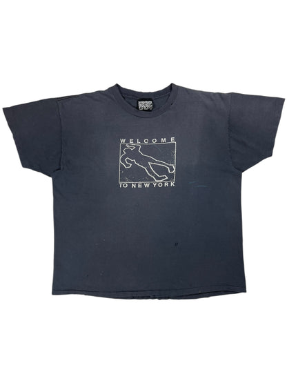 Vintage 90s Welcome to New York Bodybag faded & worn tee (XL)