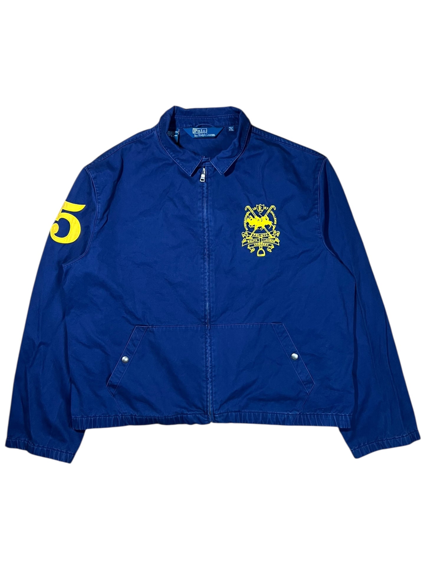 Vintage 90s Polo Ralph Lauren International Challenge Cup PRL NYC Swing Top zip up lightweight jacket (XL/XXL)