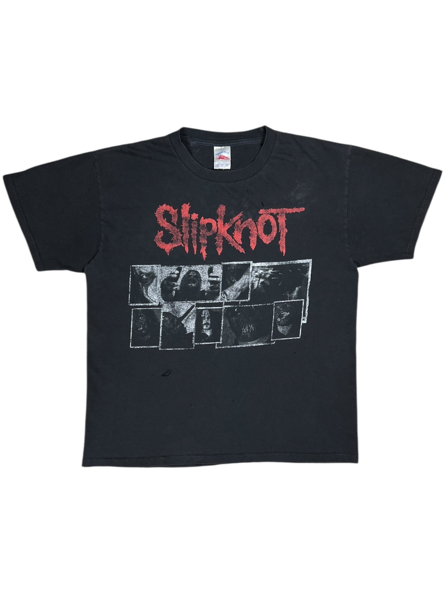 Vintage Y2K Slipknot band members faded band tee (L)