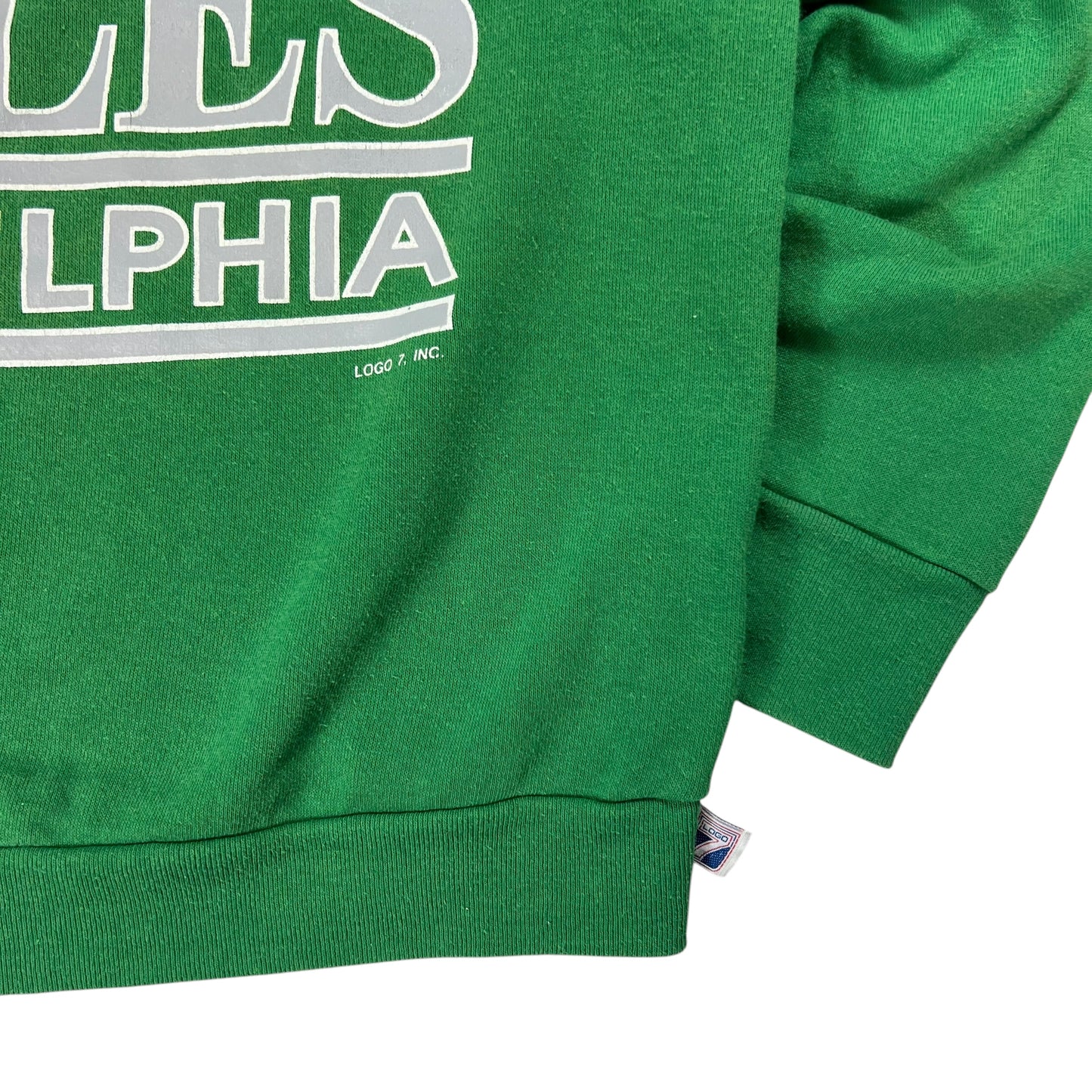 Vintage 90s Logo 7 Philadelphia Eagles Kelly Green Crewneck (L)