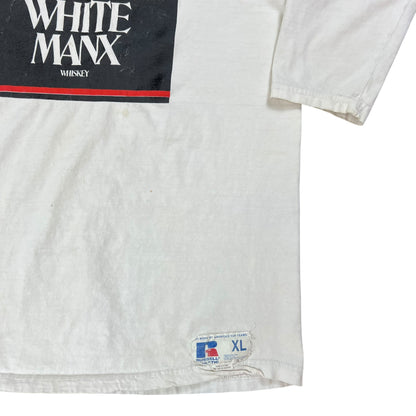 Vintage 80s Dorian’s White Manx whiskey raglan tee (L)