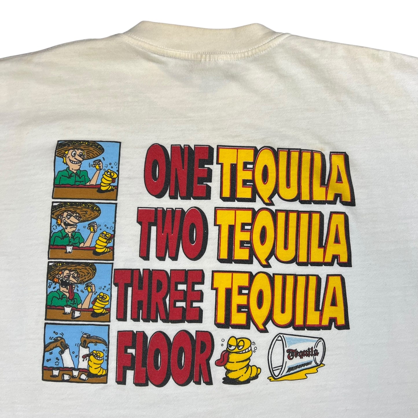 Vintage 90s One Tequila Two Tequila Three Tequila FLOOR tee (L)