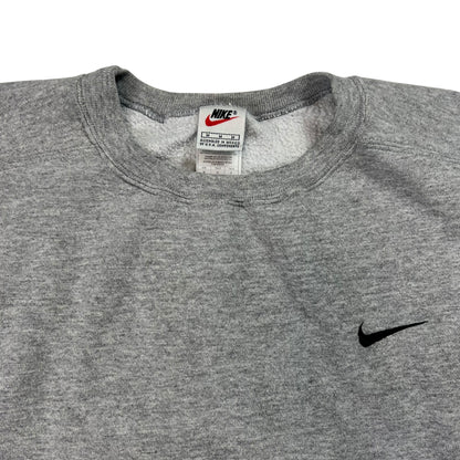 Vintage 90s Nike mini swoosh grey crewneck (M)