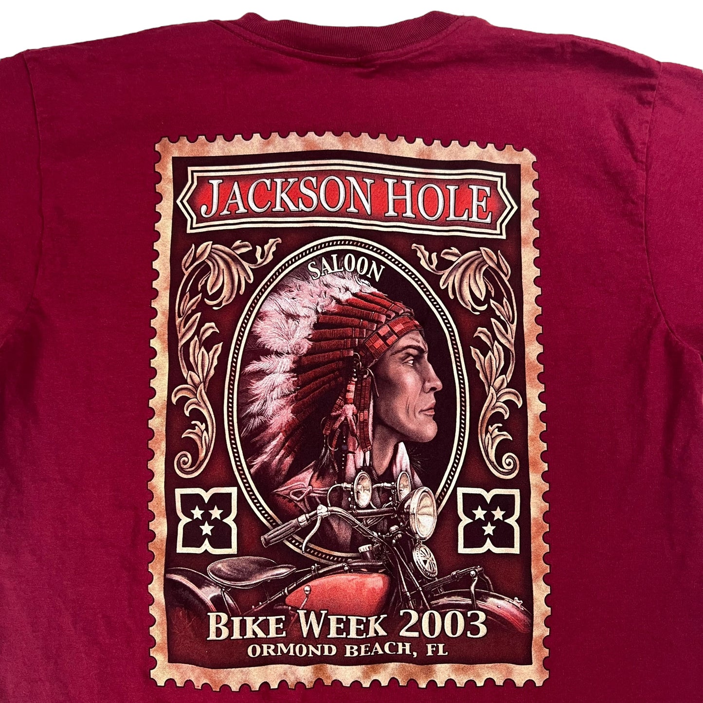 Vintage 2003 Biker Week Jackson Hole Saloon biker tee (L)