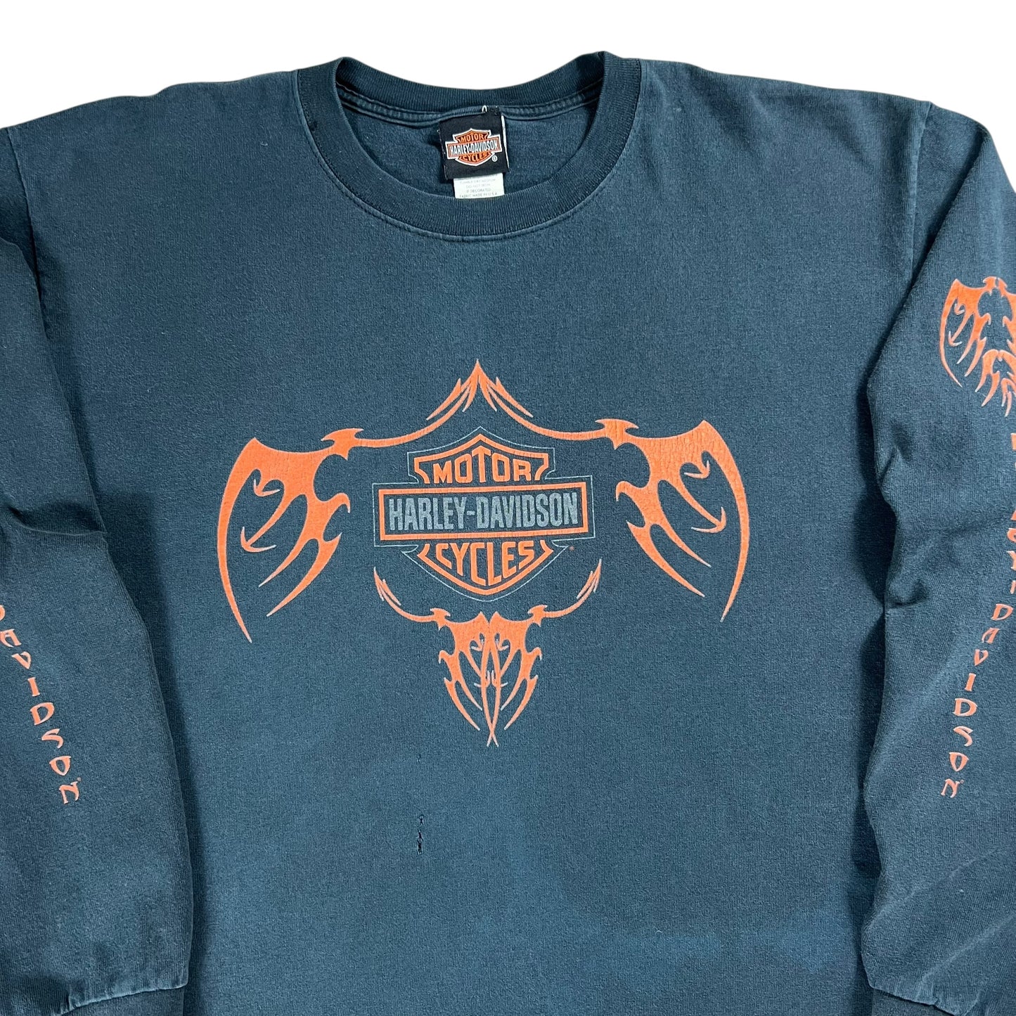 Vintage 1999 Harley Davidson Motorcycles long sleeve print biker shirt (XL)