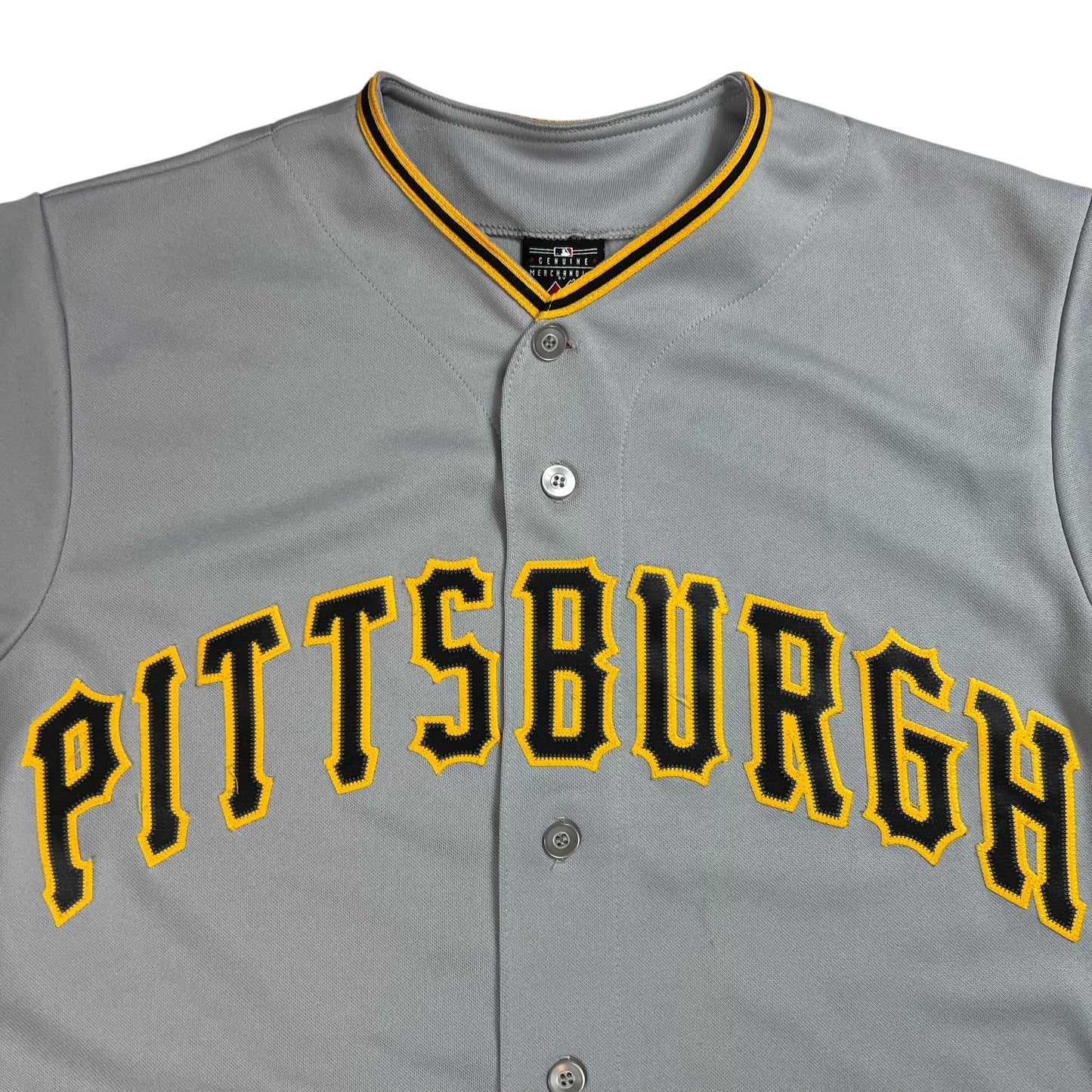 Vintage Y2K Majestic Pittsburgh Pirates grey MLB jersey (M)
