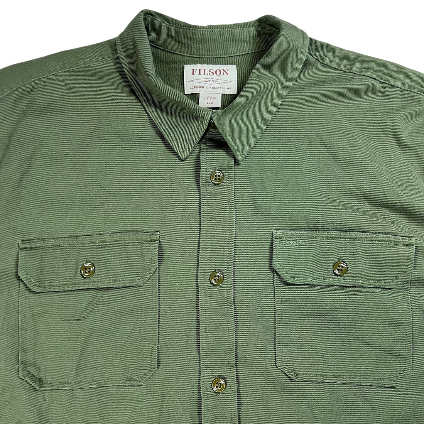 Y2K C.C. Filson Co. Seattle Washington button up shirt (XXXL)