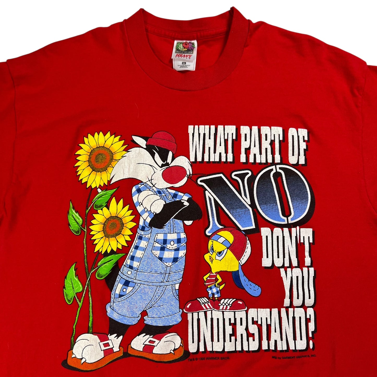 Vintage 1995 Looney Tunes What Part of NO Don't you Understand? tee (XL)