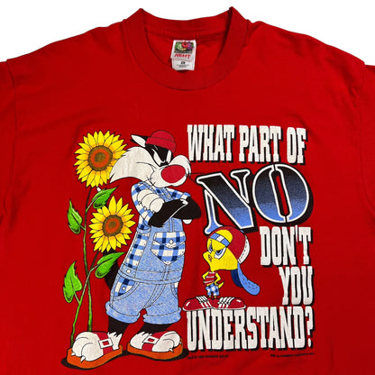 Vintage 1995 Looney Tunes What Part of NO Don't you Understand? tee (XL)