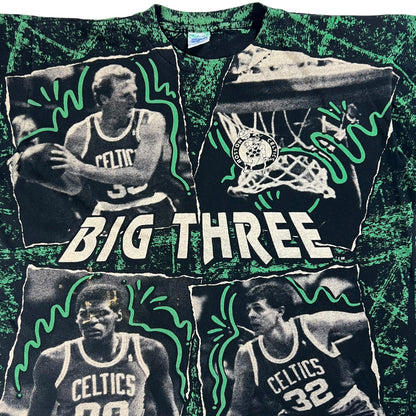 Vintage 90s Salem Sports Boston Celtics Big Three all over print tee (XL)