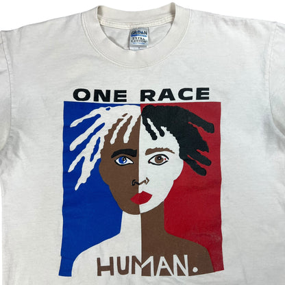 Vintage Y2K One Race Human art tee (M)