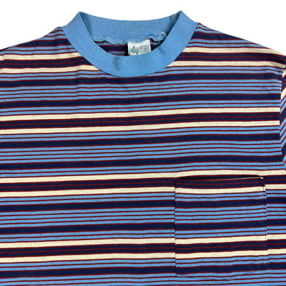 Vintage 1970s KMart striped stripey pocket tee (M)