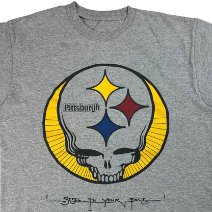 Vintage Y2K Grateful Dead Pittsburgh Steelers Steel Your Face band tee (S)