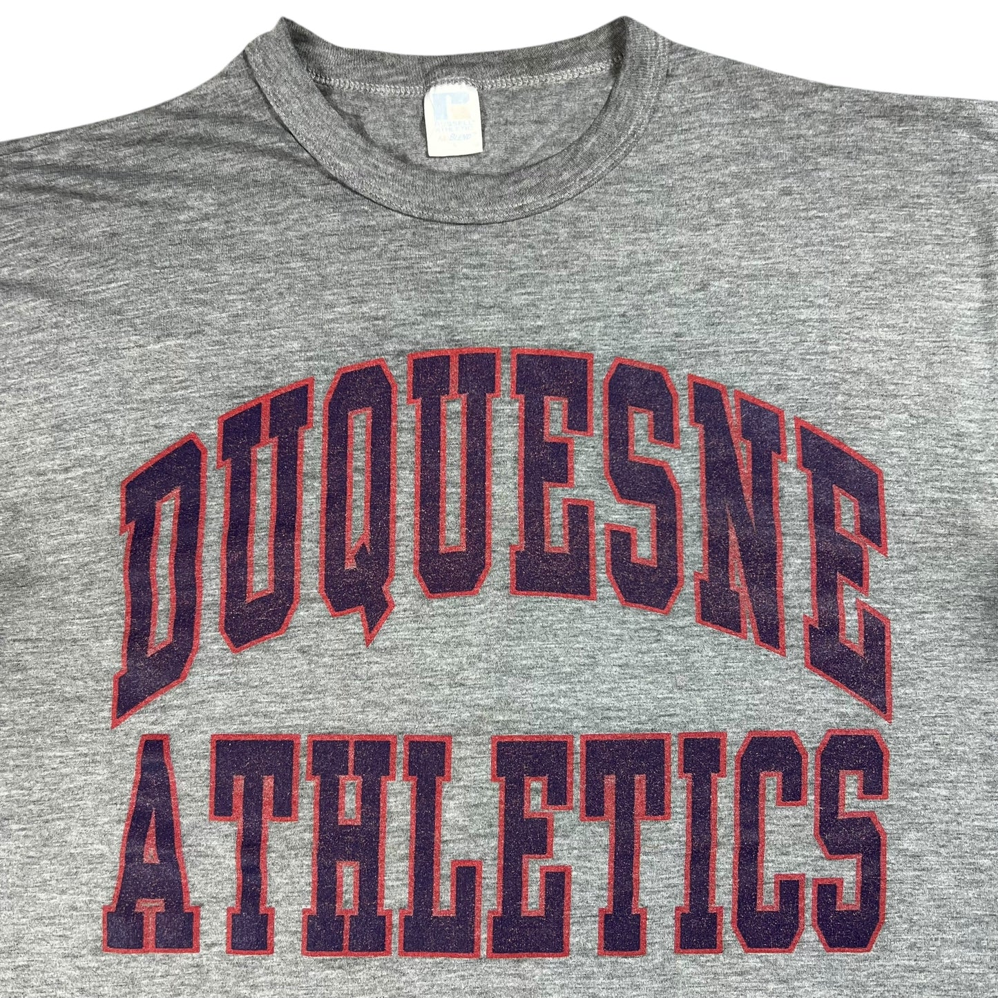 Vintage 90s Russell Athletic Duquesne University Athletics faded tee (L)