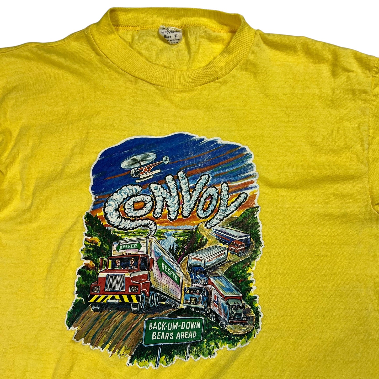Vintage 1970s CONVOY reefer movie promo tee (M)