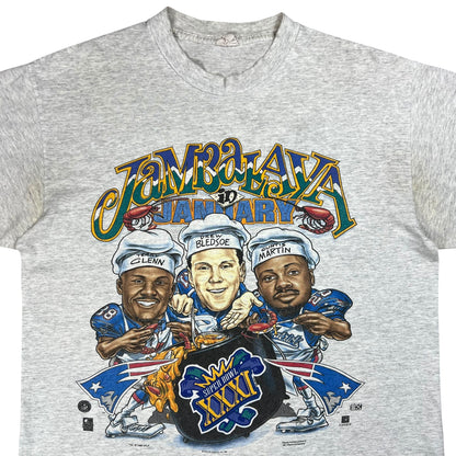Vintage 1997 Shirt Xplosion New England Patriots caricature Jambalaya tee (L)