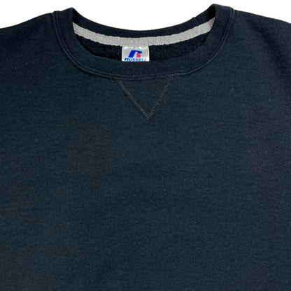 Vintage Y2K Russell Athletic black blank crewneck (L)