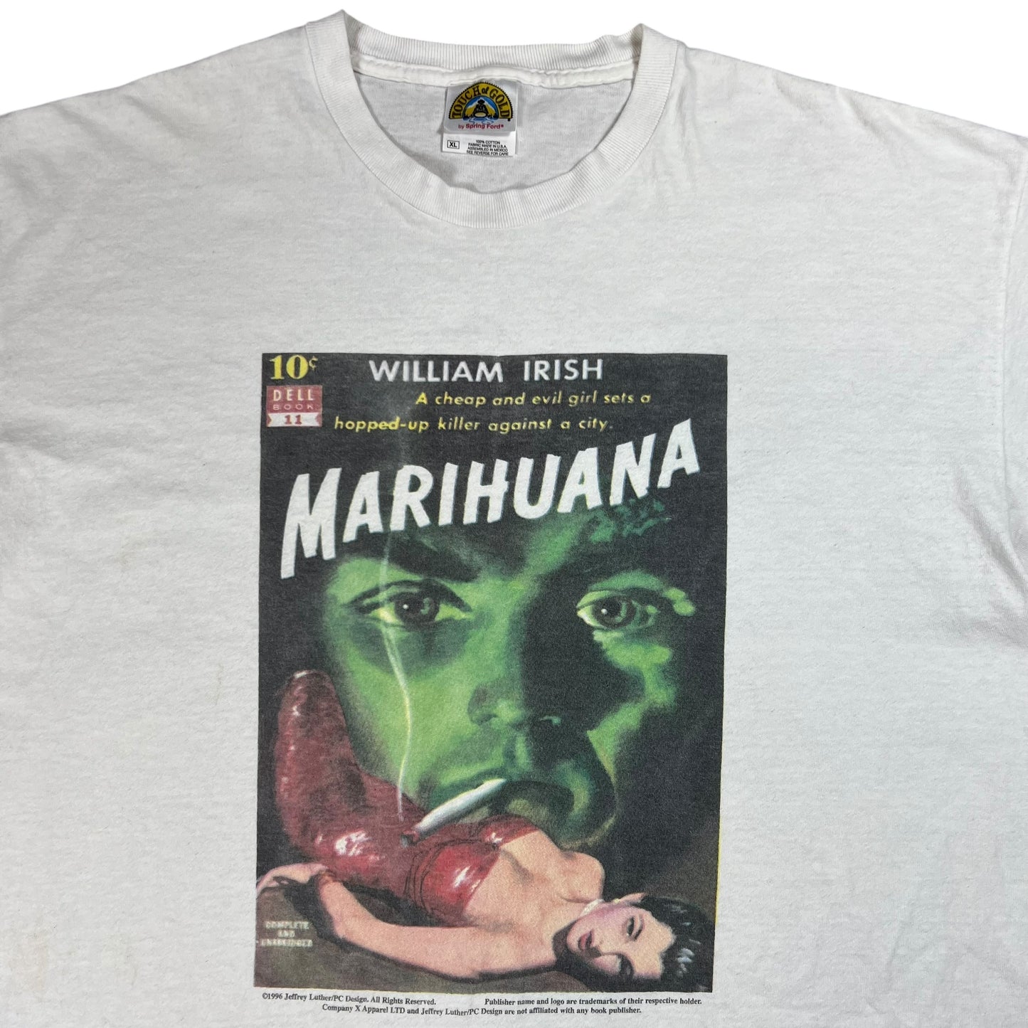 Vintage 1996 Marihuana William Irish Movie poster Reefer Madness tee (XL)