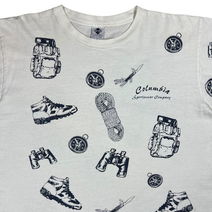 Vintage 90s Columbia Sportswear Company All Over Print tee (L)
