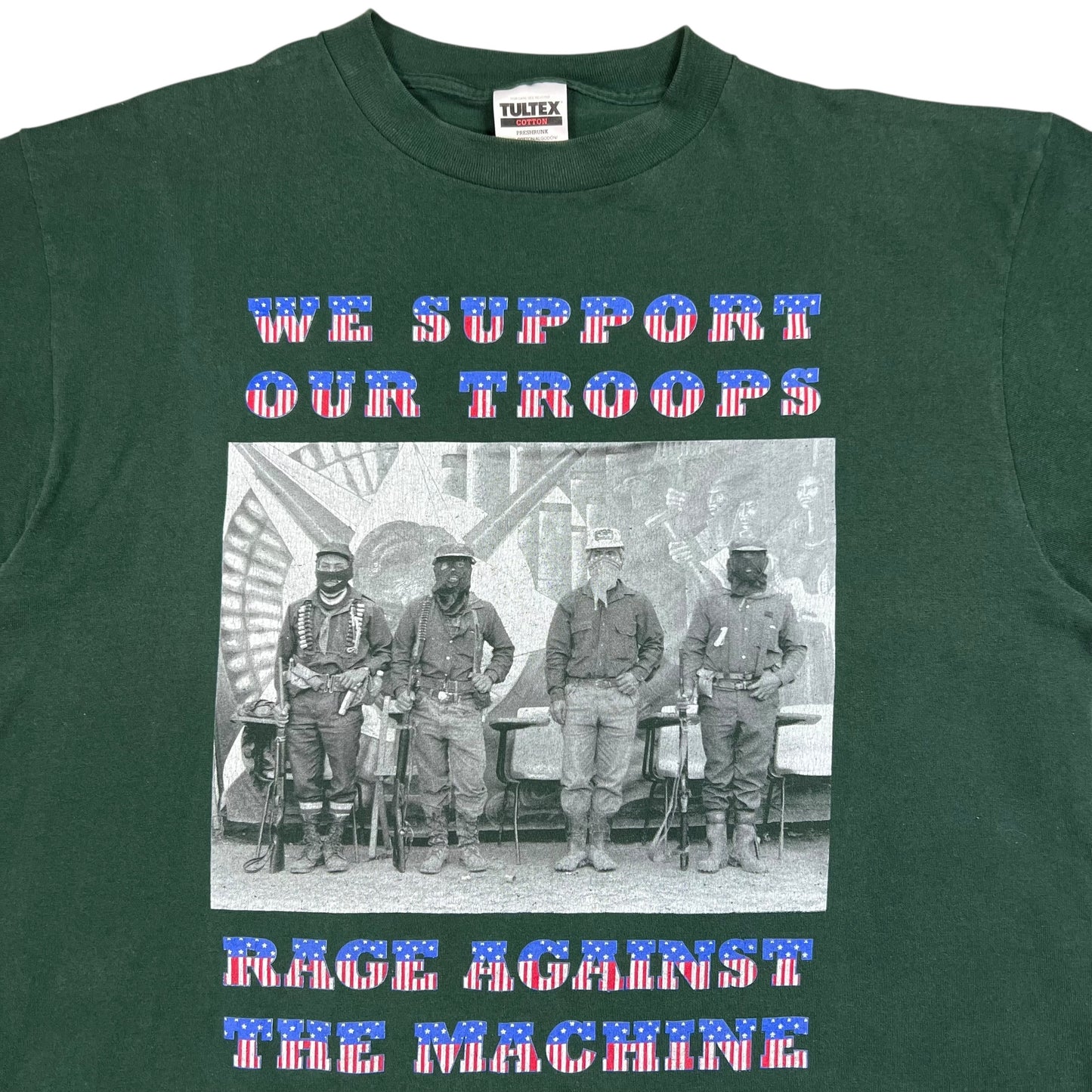 Vintage 90s Rage Against The Machine We Support Our Troops band tee (XL)