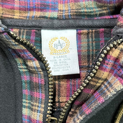 Vintage 90s Borders Books and music store paisley henley hoodie (XL)