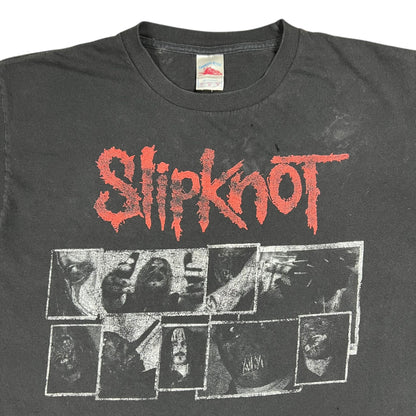 Vintage Y2K Slipknot band members faded band tee (L)