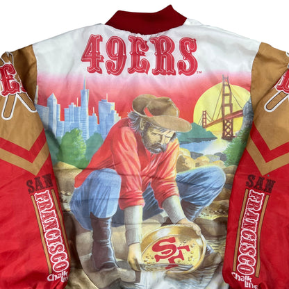 Vintage 90s Chalk Line San Francisco 49ers Miner Fanimation AOP jacket (XL)