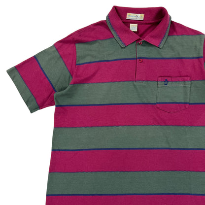 Vintage 90s Penguin Club striped polo shirt (L)