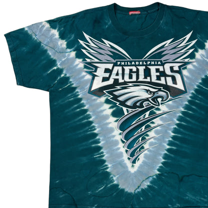 Vintage Y2K Philadelphia Eagles tie dye NFL tee (XL)