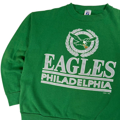 Vintage 90s Logo 7 Philadelphia Eagles Kelly Green Crewneck (L)