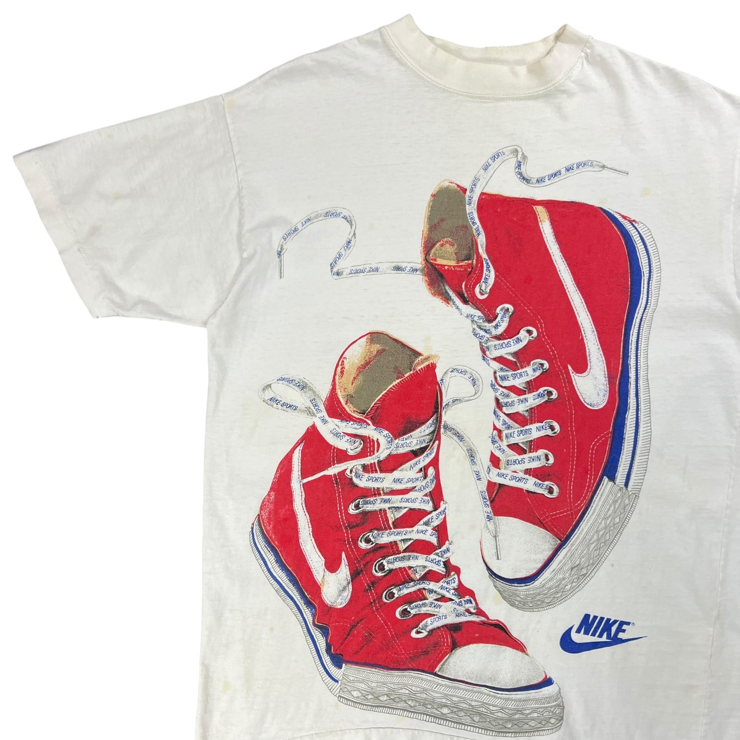 Vintage 90s Nike Sneakers big print tee (L)