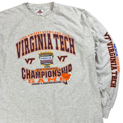 Vintage 2000 Virginia Tech Hokies football sugar bowl long sleeve print shirt (XL)