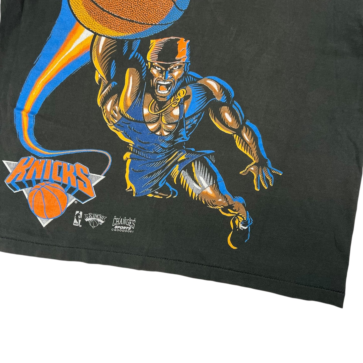 Vintage 1993 New York Knicks caricature street tee (L)