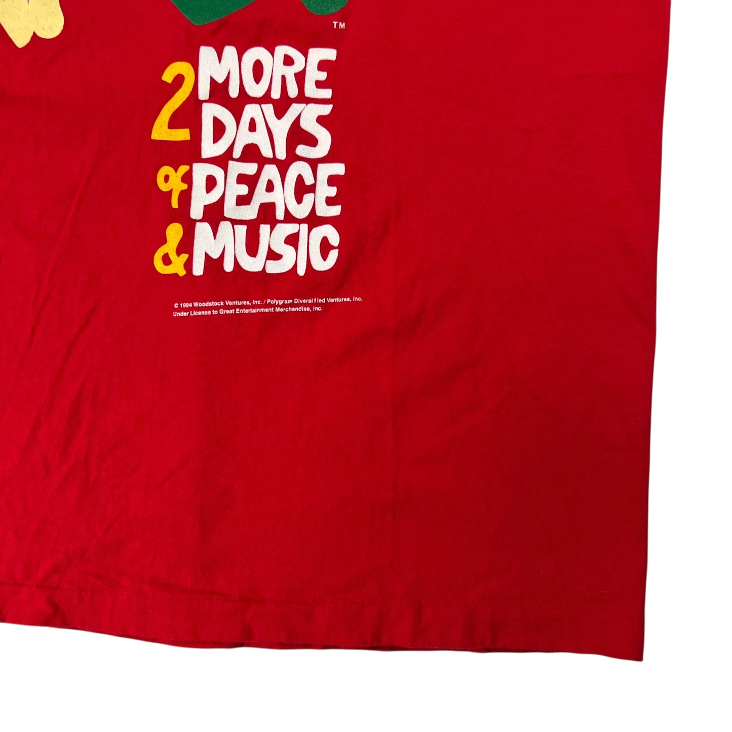 Vintage 1994 Woodstock Festival 2 more days of peace & music tee (XL)
