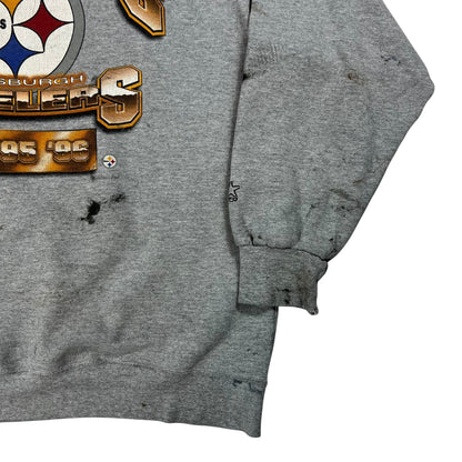 Vintage 1996 Starter Pittsburgh Steelers AFC champs distressed crewneck (L)