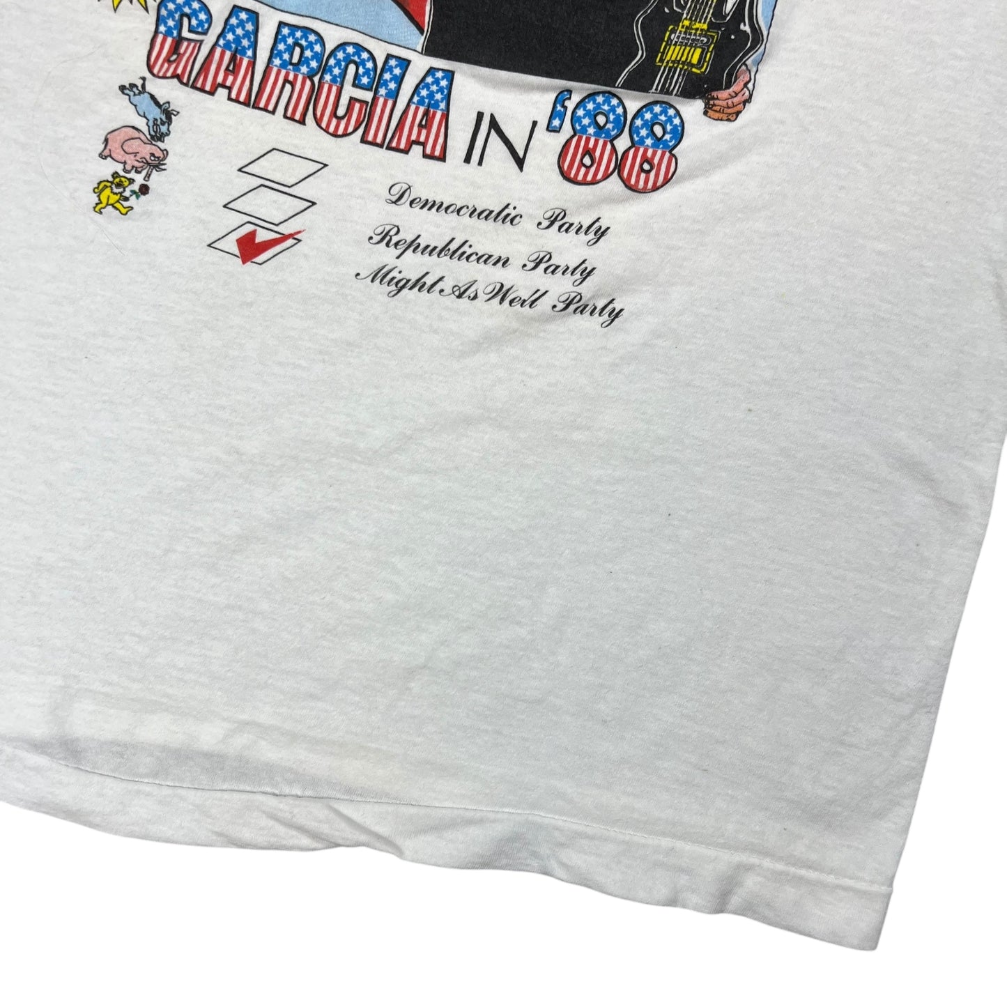 Vintage 1988 Grateful Dead Jerry Garcia for President band lot tee (L)