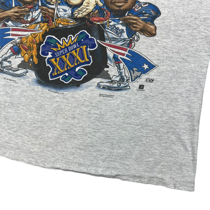 Vintage 1997 Shirt Xplosion New England Patriots caricature Jambalaya tee (L)