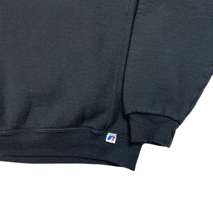 Vintage Y2K Russell Athletic black blank crewneck (L)