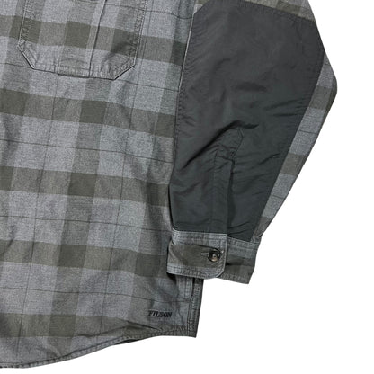 C.C. Filson Co Weather Work Jac-shirt heather gray black button up shirt (XL)