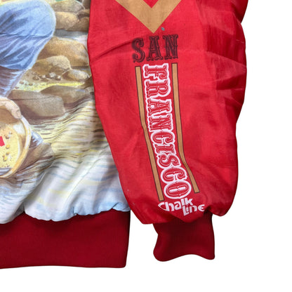 Vintage 90s Chalk Line San Francisco 49ers Miner Fanimation AOP jacket (XL)