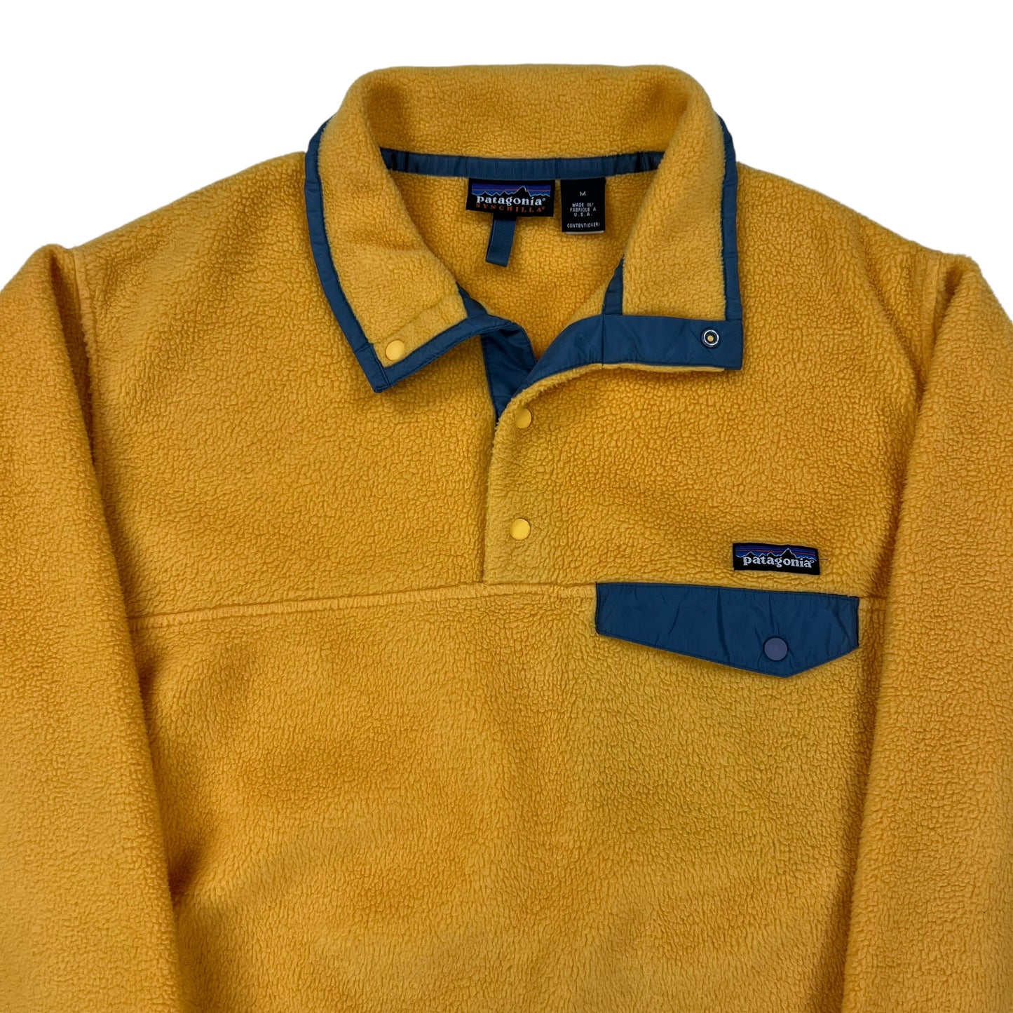 Vintage 90s Patagonia Synchilla Snap T yellow fleece (M)