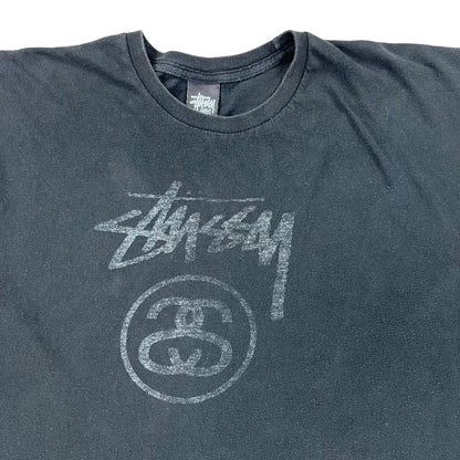 Vintage Y2K Stüssy faded logo tee (XXL)