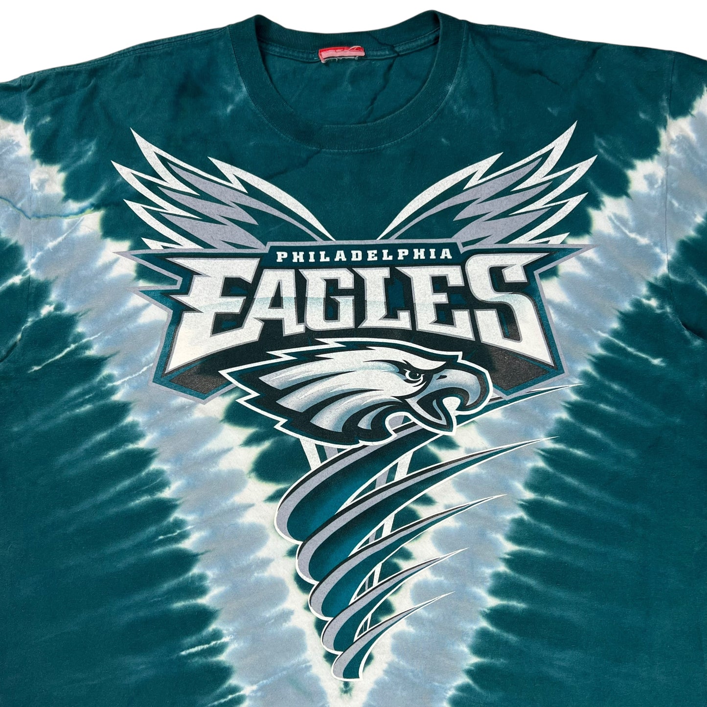 Vintage Y2K Philadelphia Eagles tie dye NFL tee (XL)