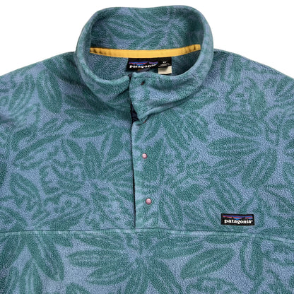 Vintage 1994 Patagonia Synchilla Tropical Sea Green AOP Snap T fleece (XL)