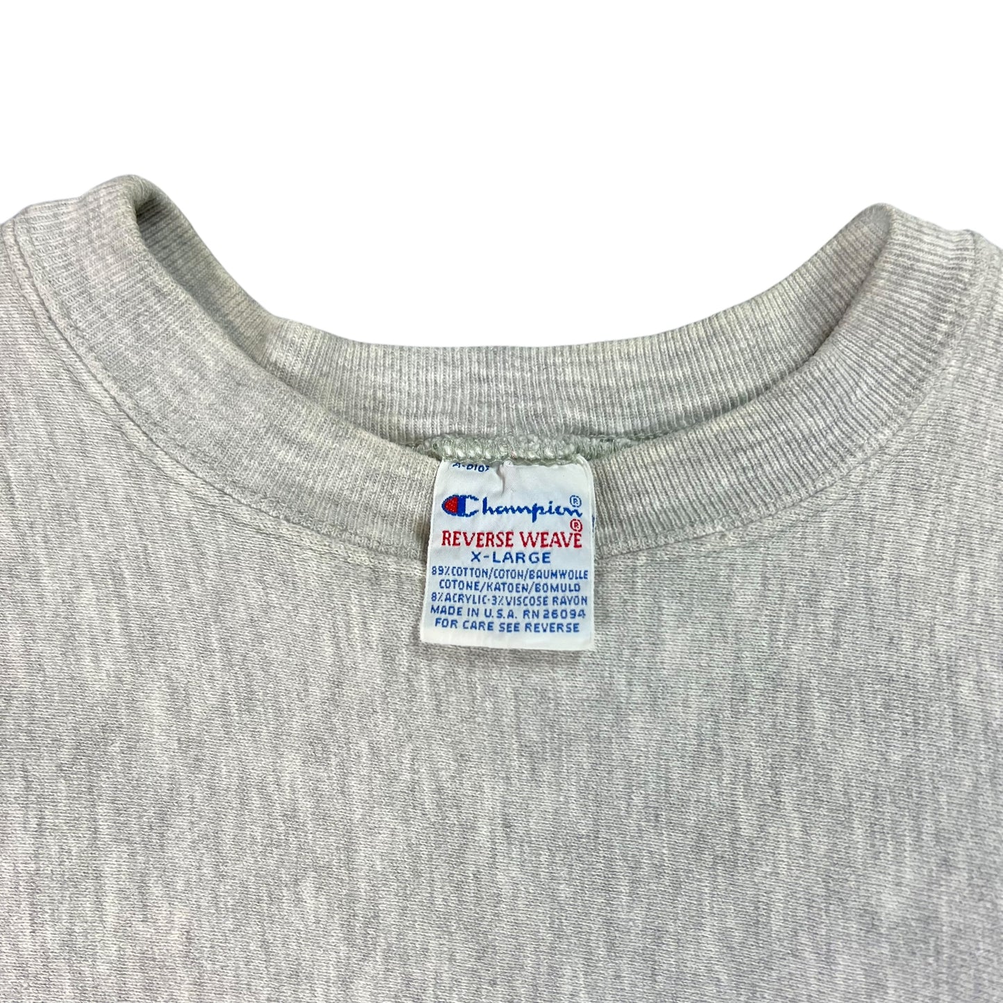 Vintage 90s Champion Reverse weave Heather grey blank crewneck (L)