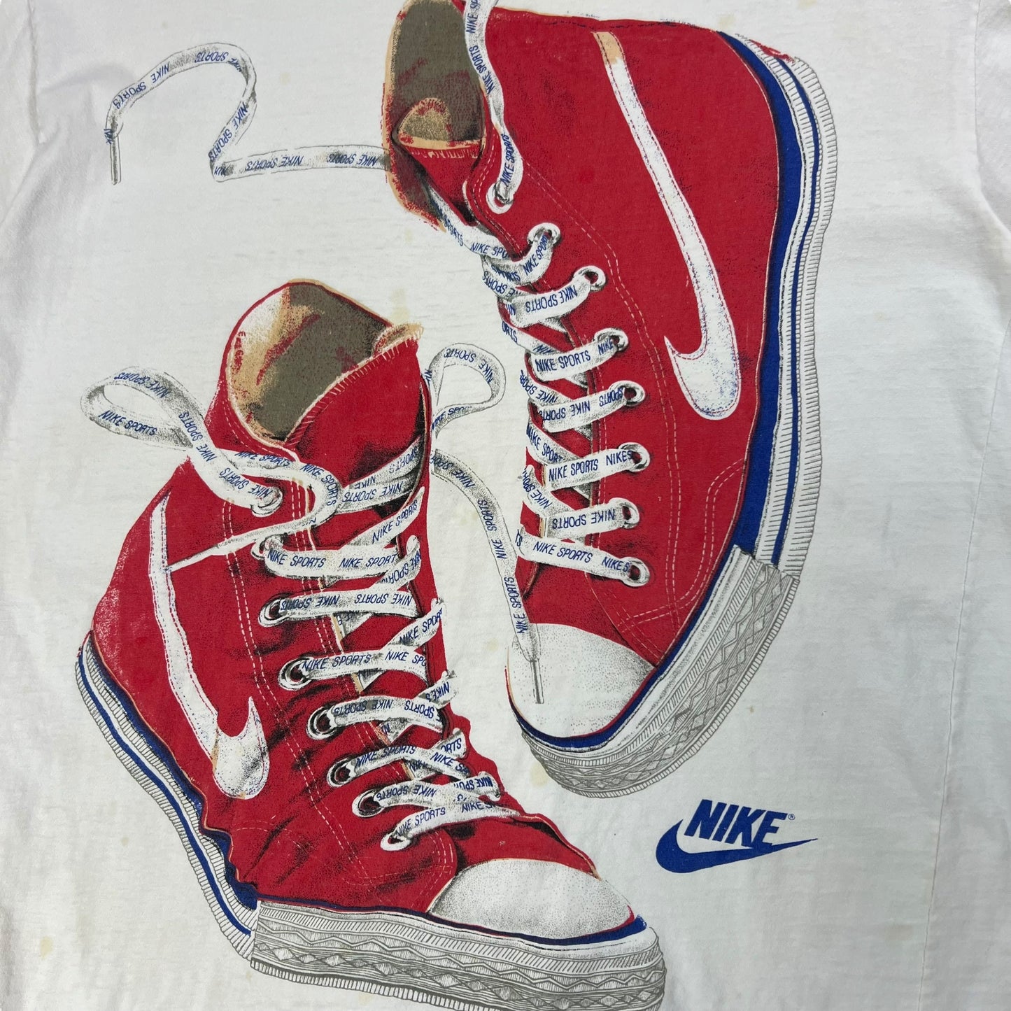 Vintage 90s Nike Sneakers big print tee (L)