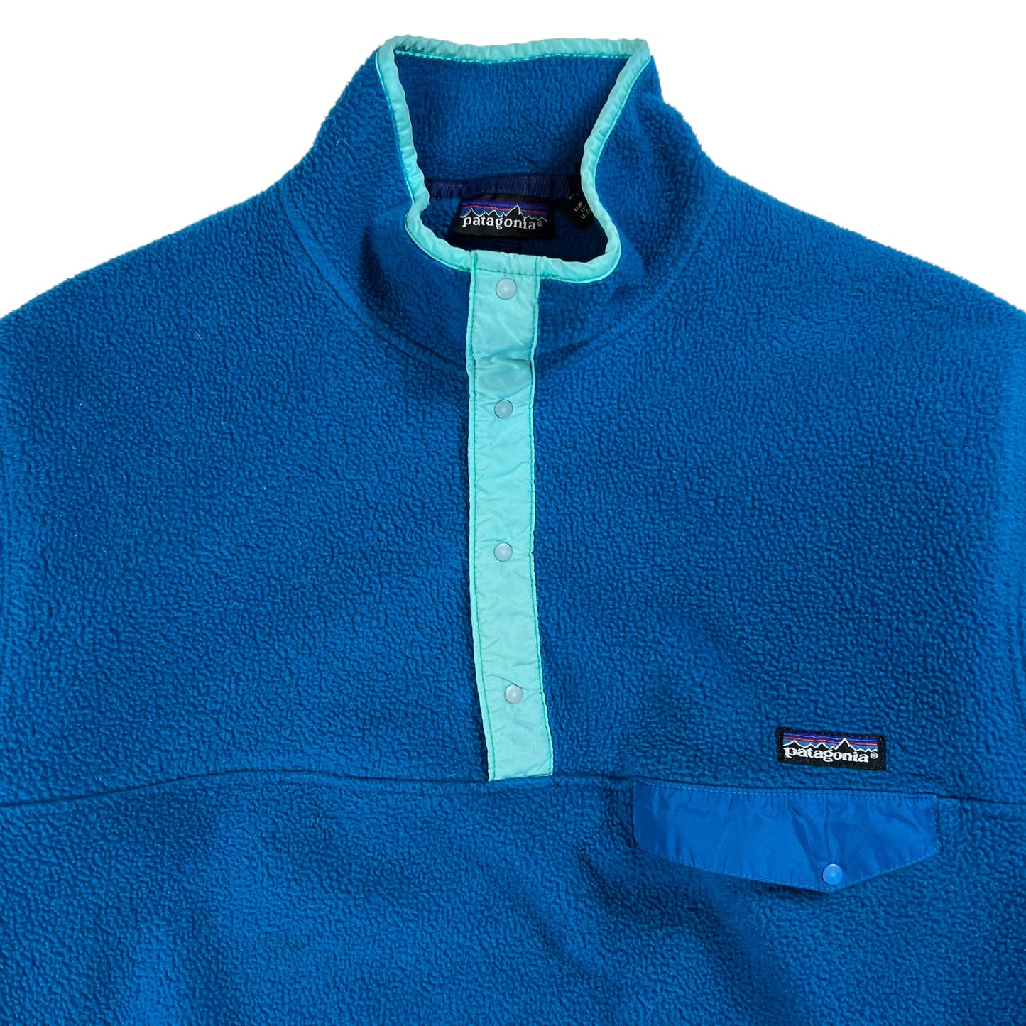 Vintage 1991 Patagonia Synchilla Snap T blue fleece (L)