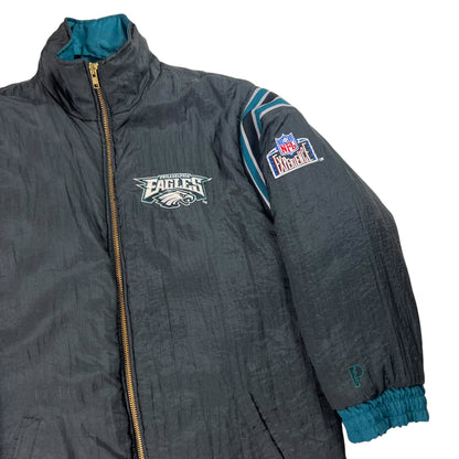 Vintage 90s Pro Player Philadelphia Eagles reversible trench coat (L)