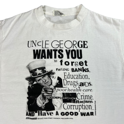 Vintage 1991 Uncle George Bush Have A Good War tee (L)