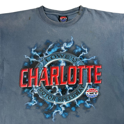 Vintage 2002 Charlotte Lowe’s Motor Speedway lightning racing tee (XXL)